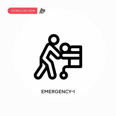 Acil-1 basit vektör simgesi. Web sitesi veya mobil uygulama için modern, basit düz vektör çizimi