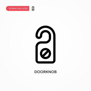 Kapı tokmağı basit vektör simgesi. Web sitesi veya mobil uygulama için modern, basit düz vektör çizimi