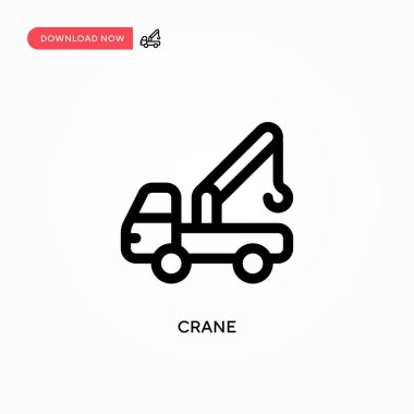 Crane Basit vektör simgesi. Web sitesi veya mobil uygulama için modern, basit düz vektör çizimi