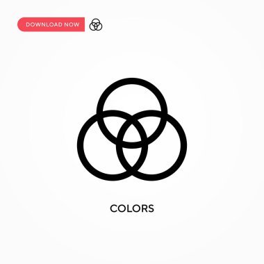 Renkler basit vektör simgesi. Web sitesi veya mobil uygulama için modern, basit düz vektör çizimi