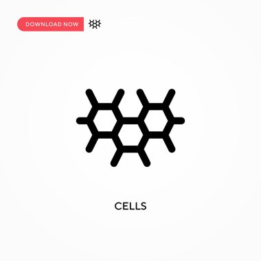 Hücreler basit vektör simgesi. Web sitesi veya mobil uygulama için modern, basit düz vektör çizimi
