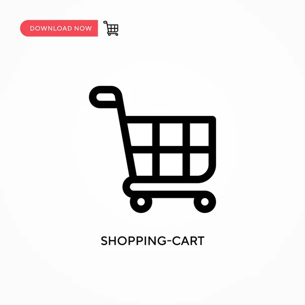 Shopping Cart Icono Vector Simple Moderno Simple Ilustración Vector Plano — Archivo Imágenes Vectoriales