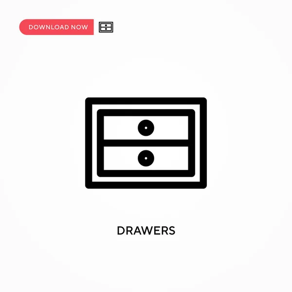 Drawers Simple Vector Icon 사이트나 모바일 현대의 — 스톡 벡터