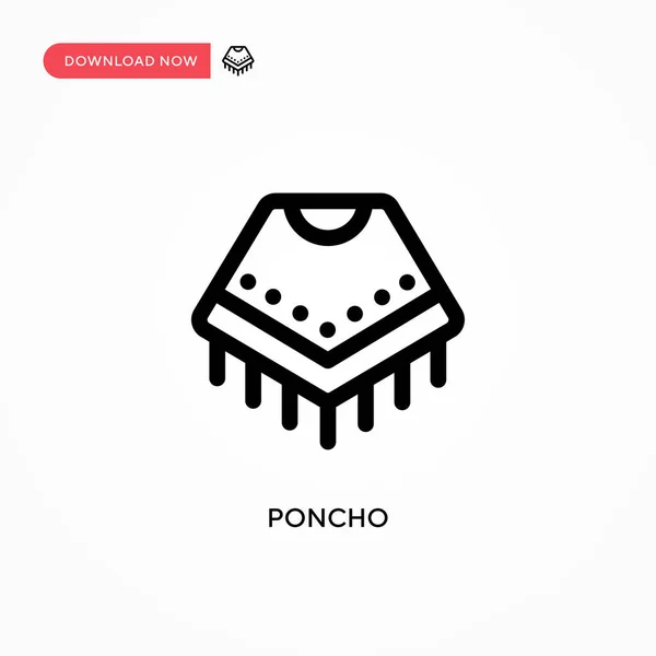 Poncho Simple Icône Vectorielle Illustration Vectorielle Plate Moderne Simple Pour — Image vectorielle