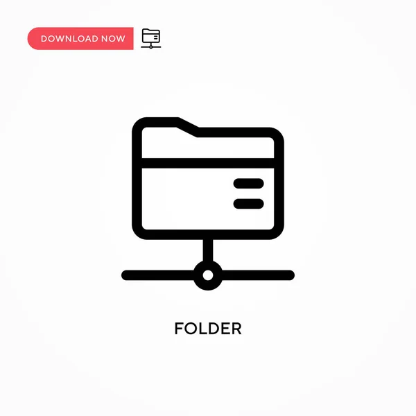 Folder Eenvoudige Vector Icoon Moderne Eenvoudige Platte Vectorillustratie Voor Website — Stockvector