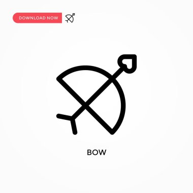 Basit yay vektör simgesi. Web sitesi veya mobil uygulama için modern, basit düz vektör çizimi