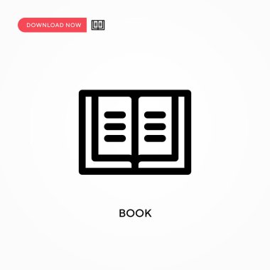 Kitap Basit vektör simgesi. Web sitesi veya mobil uygulama için modern, basit düz vektör çizimi