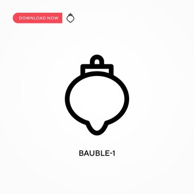Bauble-1 basit vektör simgesi. Web sitesi veya mobil uygulama için modern, basit düz vektör çizimi