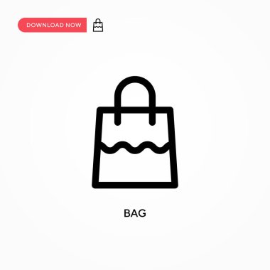 Poşet basit vektör simgesi. Web sitesi veya mobil uygulama için modern, basit düz vektör çizimi
