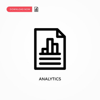 Analitik basit vektör simgesi. Web sitesi veya mobil uygulama için modern, basit düz vektör çizimi