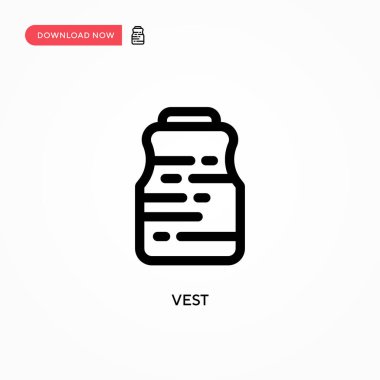 Yelek Basit vektör simgesi. Web sitesi veya mobil uygulama için modern, basit düz vektör çizimi
