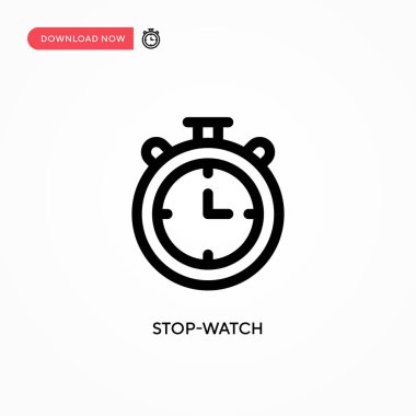 Basit vektör simgesini durdur. Web sitesi veya mobil uygulama için modern, basit düz vektör çizimi