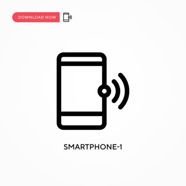 Akıllı Telefon-1 basit vektör simgesi. Web sitesi veya mobil uygulama için modern, basit düz vektör çizimi