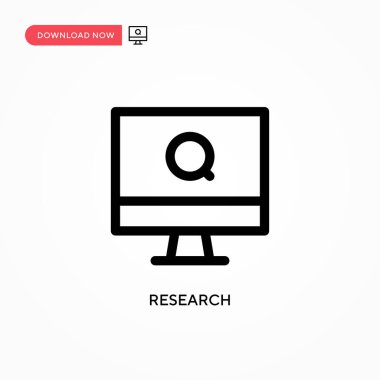 Basit vektör simgesini araştır. Web sitesi veya mobil uygulama için modern, basit düz vektör çizimi