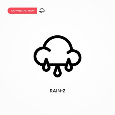Rain-2 basit vektör simgesi. Web sitesi veya mobil uygulama için modern, basit düz vektör çizimi
