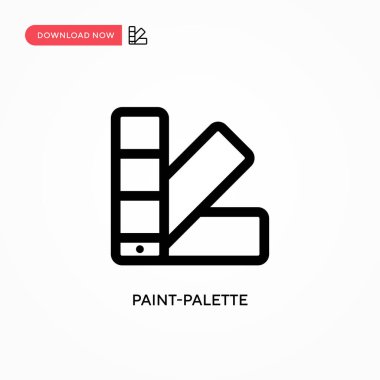 Boya paleti basit vektör simgesi. Web sitesi veya mobil uygulama için modern, basit düz vektör çizimi