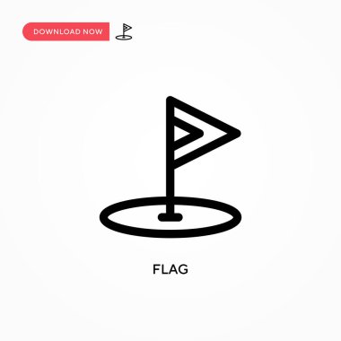Bayrak Basit vektör simgesi. Web sitesi veya mobil uygulama için modern, basit düz vektör çizimi