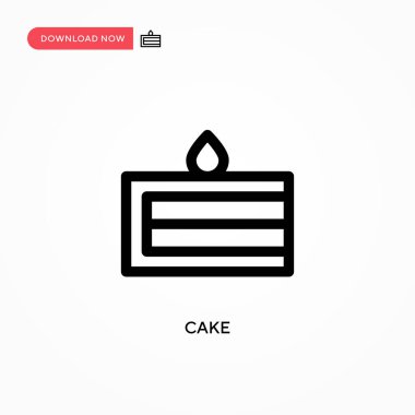 Kek basit vektör simgesi. Web sitesi veya mobil uygulama için modern, basit düz vektör çizimi