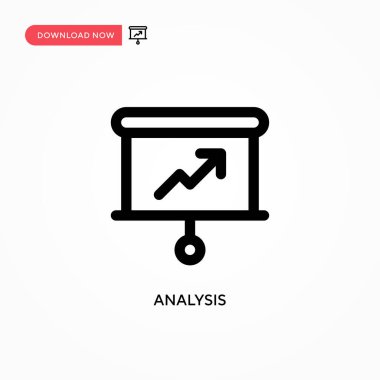 Analiz basit vektör simgesi. Web sitesi veya mobil uygulama için modern, basit düz vektör çizimi