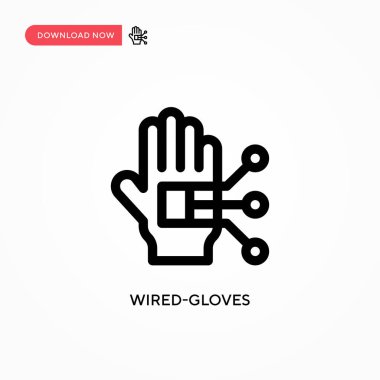 Kablolu eldivenler basit vektör simgesi. Web sitesi veya mobil uygulama için modern, basit düz vektör çizimi
