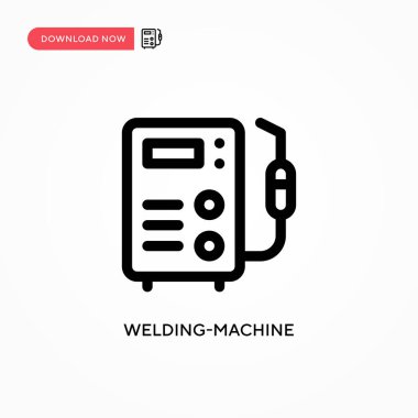 Kaynak makinesi basit vektör simgesi. Web sitesi veya mobil uygulama için modern, basit düz vektör çizimi