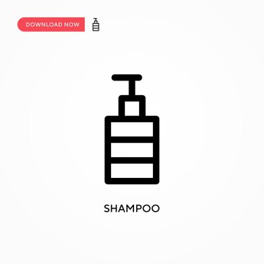 Şampuan basit vektör simgesi. Web sitesi veya mobil uygulama için modern, basit düz vektör çizimi