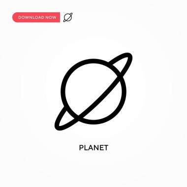 Basit vektör simgesi gezegeni. Web sitesi veya mobil uygulama için modern, basit düz vektör çizimi