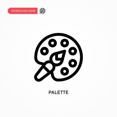 Palet Basit vektör simgesi. Web sitesi veya mobil uygulama için modern, basit düz vektör çizimi
