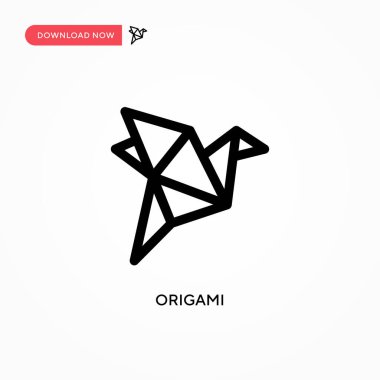 Origami Basit vektör simgesi. Web sitesi veya mobil uygulama için modern, basit düz vektör çizimi