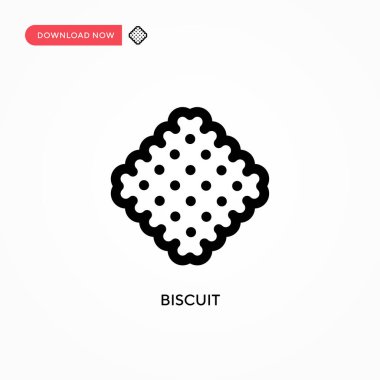 Bisküvi Basit vektör simgesi. Web sitesi veya mobil uygulama için modern, basit düz vektör çizimi