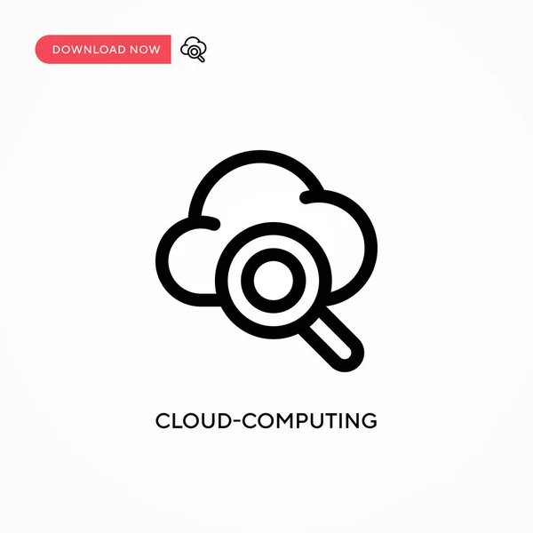 Cloud Computing Simple Vector Icon Modern Simple Flat Vector Illustration — Stock Vector