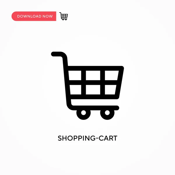 Carrinho Compras Ícone Vetorial Simples Ilustração Vetorial Plana Moderna Simples —  Vetores de Stock