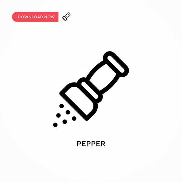 Pepper Icona Vettoriale Semplice Moderna Semplice Illustrazione Vettoriale Piatta Sito — Vettoriale Stock