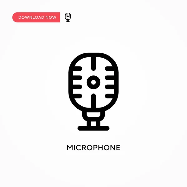 Microfono Icona Vettoriale Semplice Moderna Semplice Illustrazione Vettoriale Piatta Sito — Vettoriale Stock