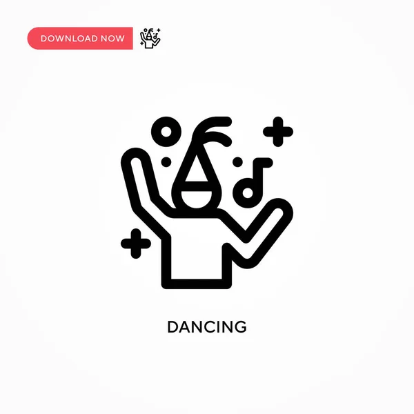 Tanzen Simple Vektor Symbol Moderne Einfache Flache Vektordarstellung Für Website — Stockvektor