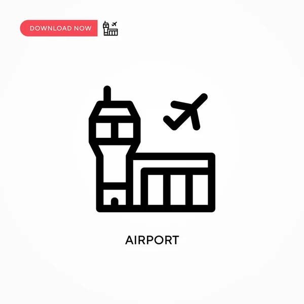 Aeropuerto Icono Vector Simple Moderno Simple Ilustración Vector Plano Para — Vector de stock