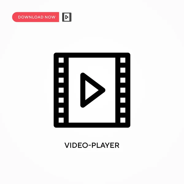 Video Player Einfaches Vektor Symbol Moderne Einfache Flache Vektordarstellung Für — Stockvektor