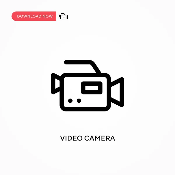 Videocamera Icona Vettoriale Semplice Moderna Semplice Illustrazione Vettoriale Piatta Sito — Vettoriale Stock