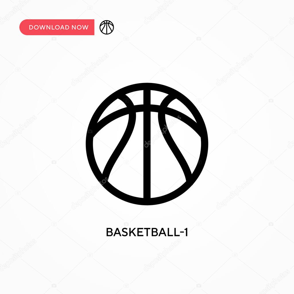 Basketball-1 Simple vector icon. Modern, simple flat vector illustration for web site or mobile app