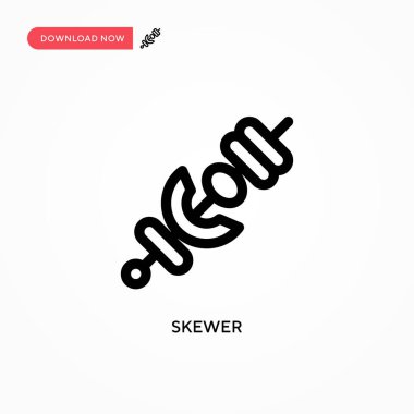 Şiş Basit vektör simgesi. Web sitesi veya mobil uygulama için modern, basit düz vektör çizimi