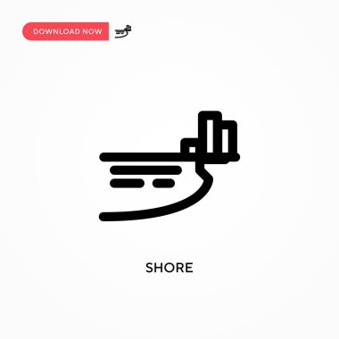 Shore Simple vektör simgesi. Web sitesi veya mobil uygulama için modern, basit düz vektör çizimi