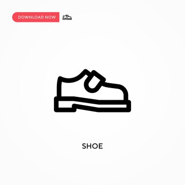 Ayakkabı Basit vektör simgesi. Web sitesi veya mobil uygulama için modern, basit düz vektör çizimi