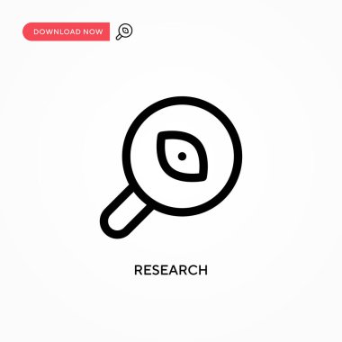 Basit vektör simgesini araştır. Web sitesi veya mobil uygulama için modern, basit düz vektör çizimi