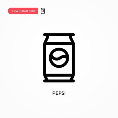 Pepsi Basit vektör simgesi. Web sitesi veya mobil uygulama için modern, basit düz vektör çizimi
