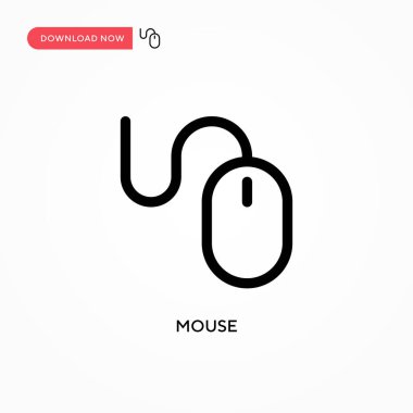 Fare Basit vektör simgesi. Web sitesi veya mobil uygulama için modern, basit düz vektör çizimi