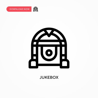 Jukebox Basit vektör simgesi. Web sitesi veya mobil uygulama için modern, basit düz vektör çizimi