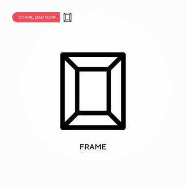 Basit vektör simgesini çerçevele. Web sitesi veya mobil uygulama için modern, basit düz vektör çizimi