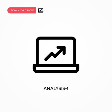 Analiz-1 basit vektör simgesi. Web sitesi veya mobil uygulama için modern, basit düz vektör çizimi