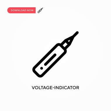 Voltaj göstergesi basit vektör simgesi. Web sitesi veya mobil uygulama için modern, basit düz vektör çizimi