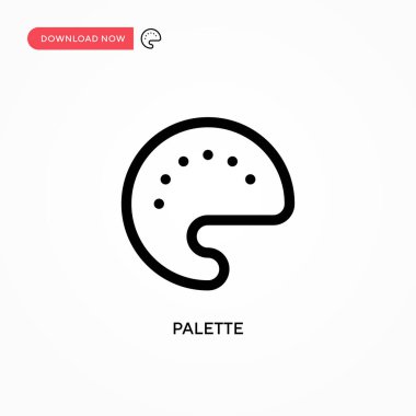 Palet Basit vektör simgesi. Web sitesi veya mobil uygulama için modern, basit düz vektör çizimi